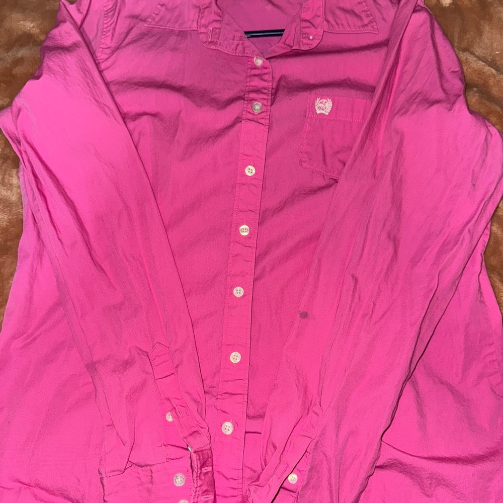 Cinch Women's Pink Button Down Shirt